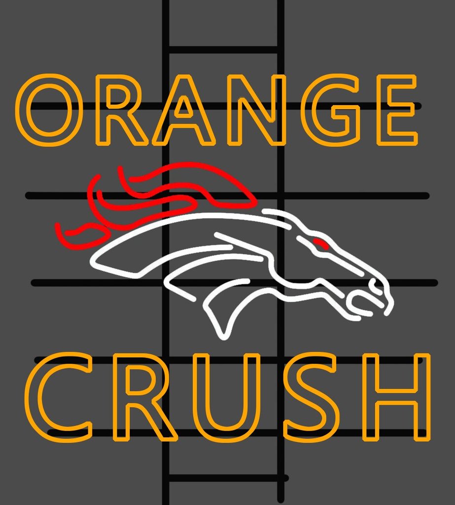 Custom Orang Crush Denver Broncos NFL Sports Neon Sign Tube Neon Light