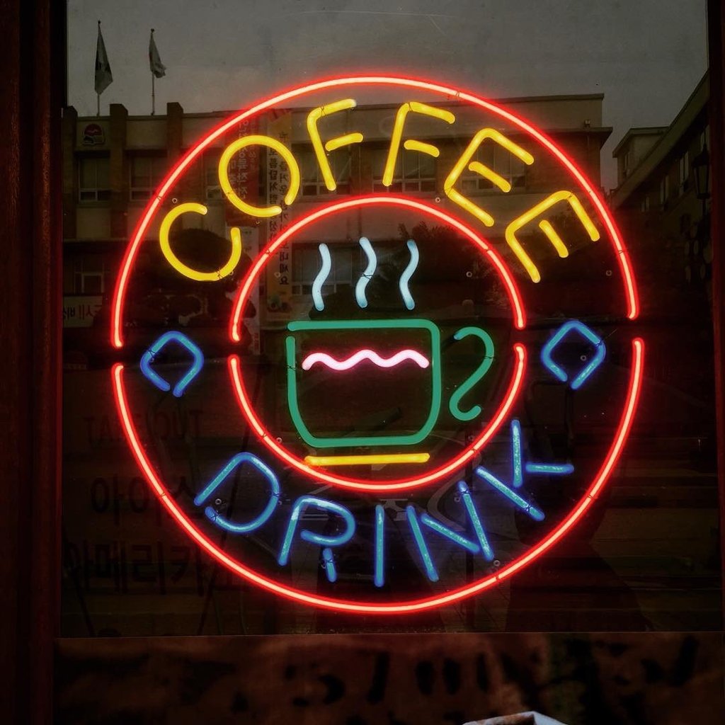 Custom Coffee Cafe Drink Neon Sign Real Neon Light