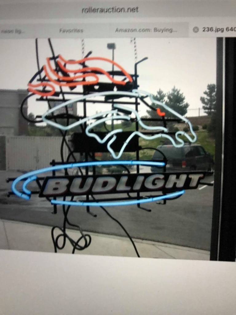 Custom Bud Light Denver Broncos Neon Sign NFL Teams Neon LightReal Neon Light