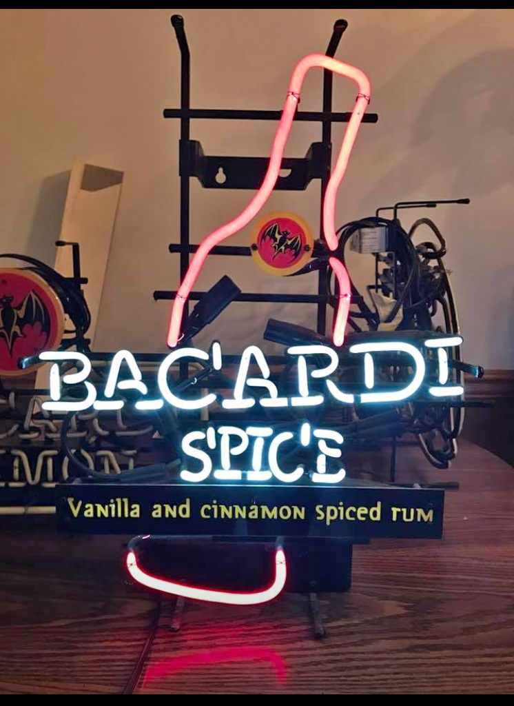 Custom Bacardi Spice Vanilla And Cinnamon Spiced Rum Neon Sign Tube Neon Light