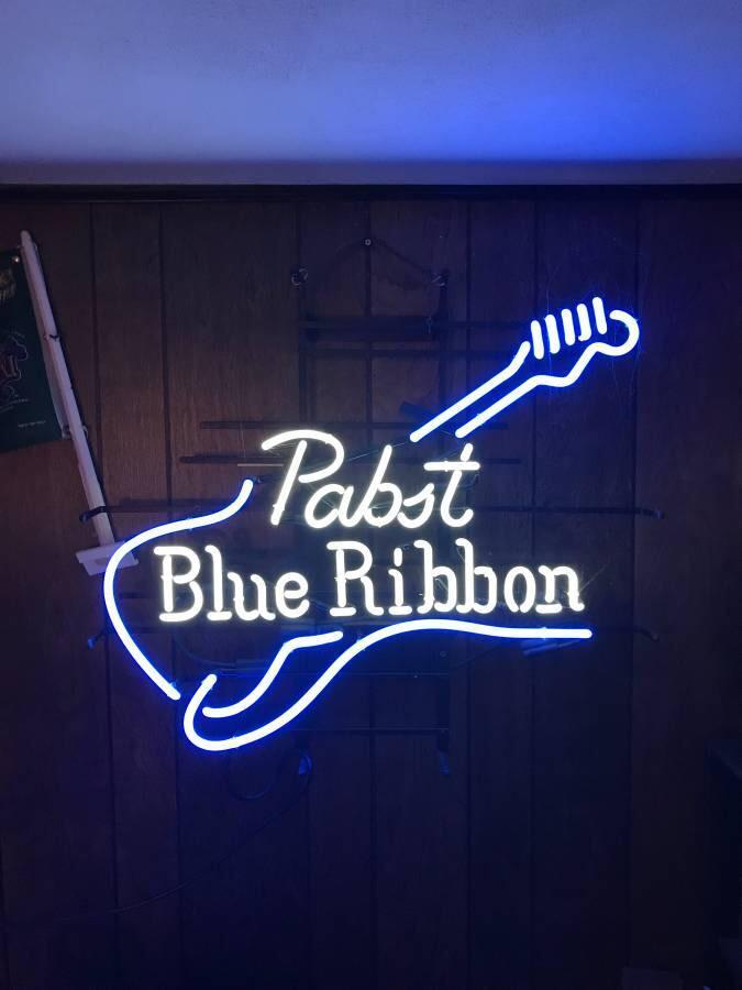 Custom Pabst Blue Ribbon Guitar Neon Sign Tube Neon Light