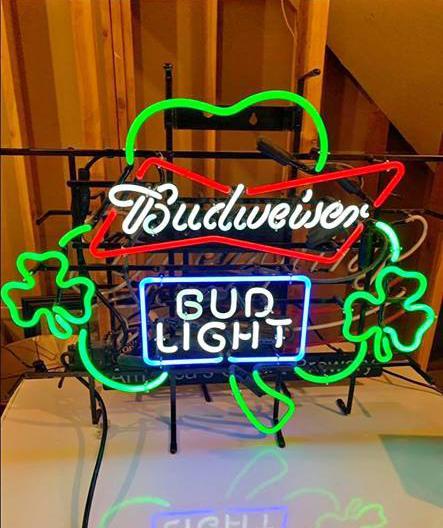 Custom Bud Light Budweiser Shamrock Neon Sign Tube Neon Light