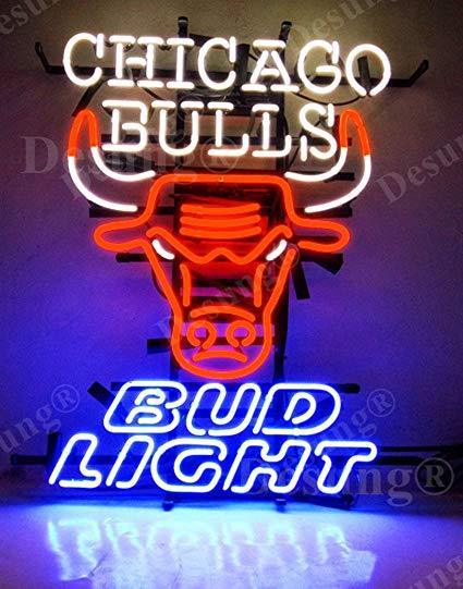 Custom Bud Light Chicago Bulls Neon Sign NBA Sports Neon Light