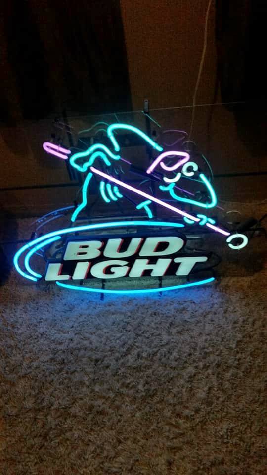 Custom Bud light Play Pool Billiards Neon Sign Tube Neon Light