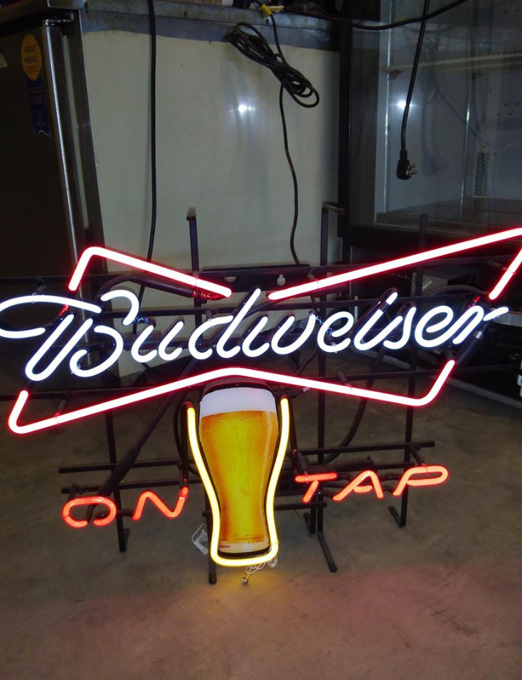 Custom Budweiser On Tap Neon Sign Tube Neon Light