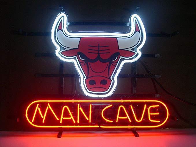 Custom Chicago Bulls Man Cave Neon Sign NBA Sports Team Neon Light
