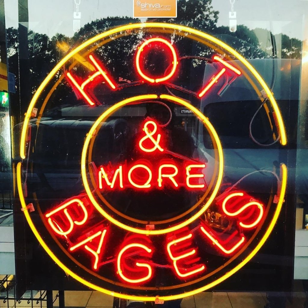 Custom Hot More Bagels Neon Sign Real Neon Light