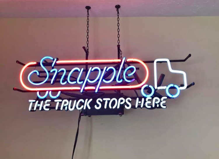 Custom Snapple The Truck Stors Here Neon Sign Tube Neon Light