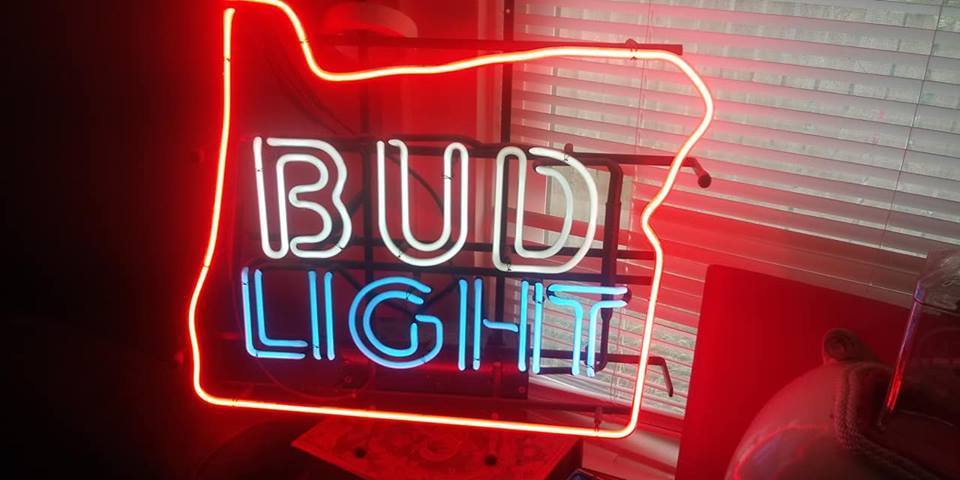 Custom Budweise Oregon State Neon Sign Tube Neon Light