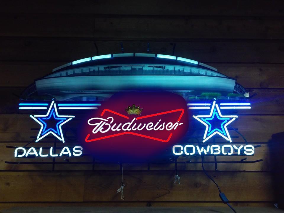 Custom Budweiser Dallas Cowboys NFL Sports Neon Sign