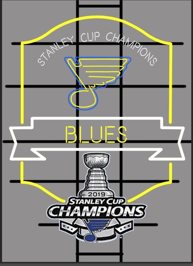 Custom Saint Louis Blues Stanley Cup Champions 2019 Neon Sign Tube Neon Light