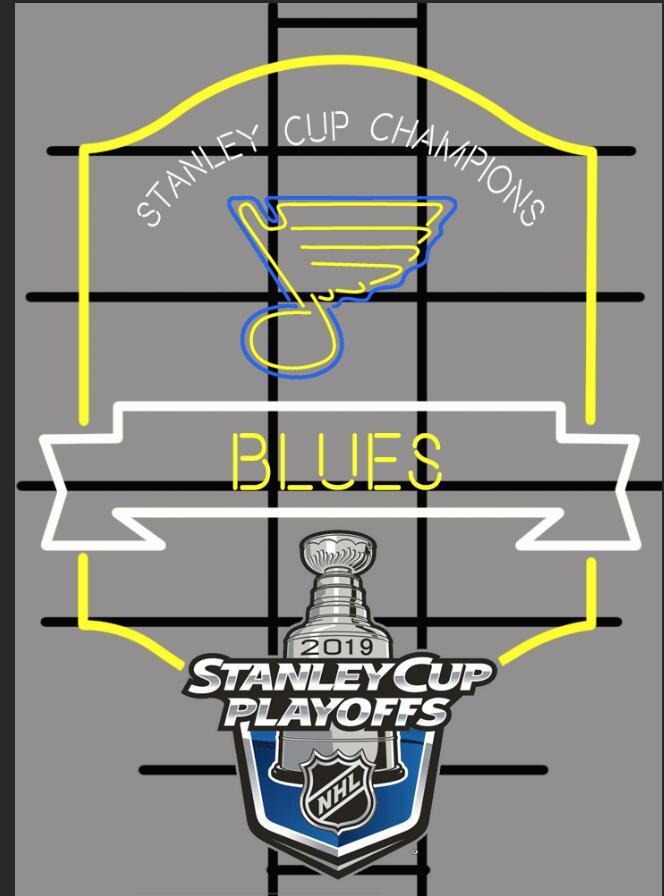 Custom Saint Louis Blues Stanley Cup Champions 2019 Neon Sign Tube Neon Light