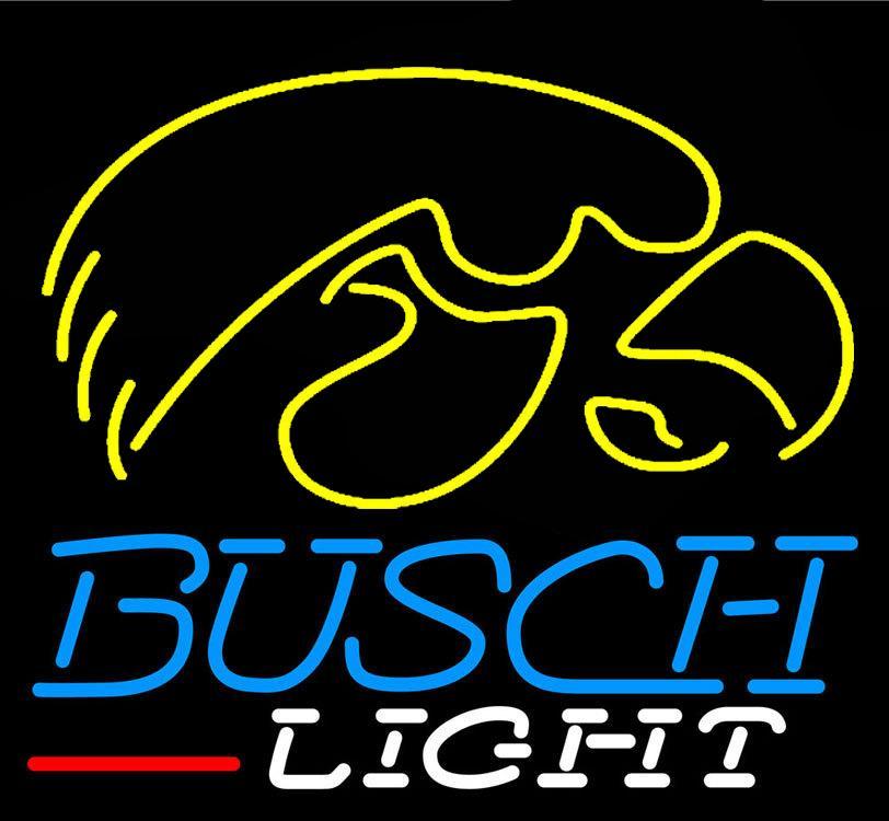 Custom Busch Light Iowa Hawkeyes NCAA Sports Neon Sign Tube Neon Light
