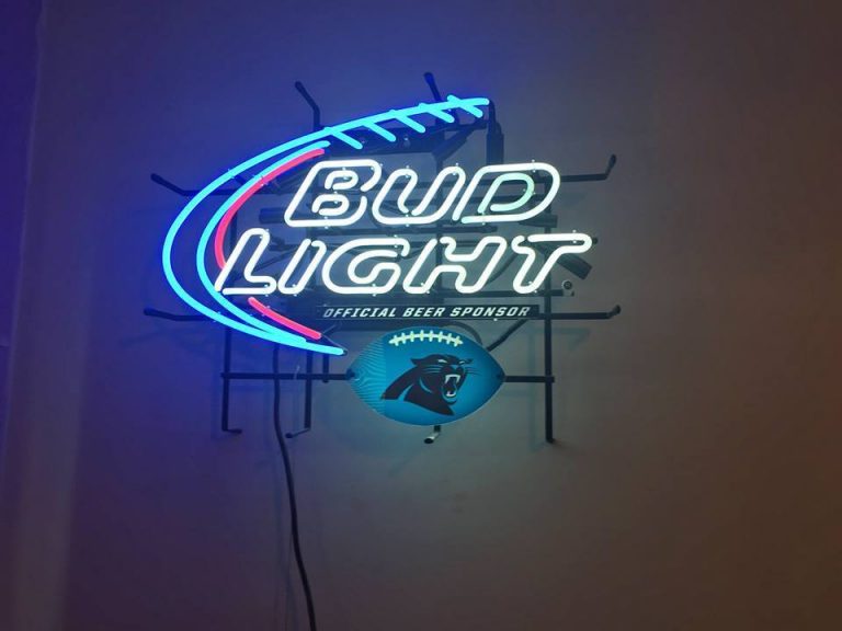 Custom Bud Light Carolina Panthers Neon Sign NFL Sports Neon Light Tube