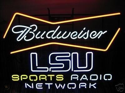Custom Budweiser LSU Tigers Sportbar Network Neon Sign NCAA Sports Neon Light Tube Neon Light