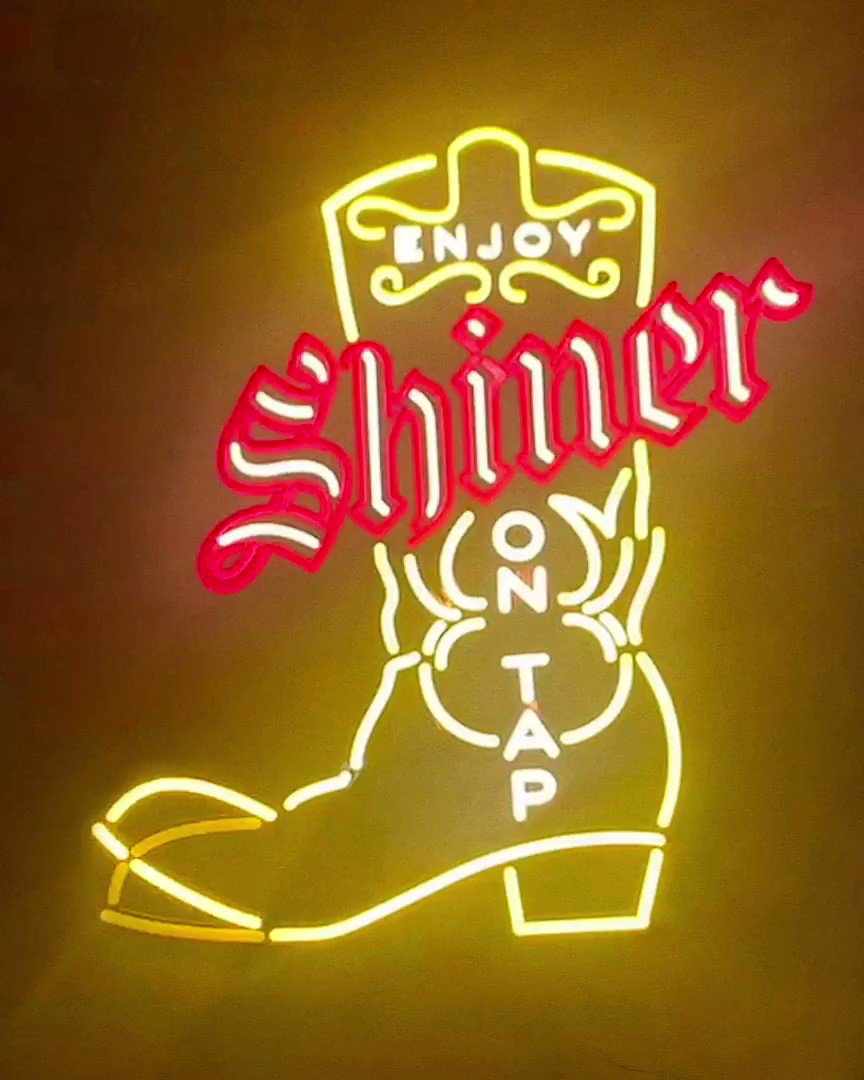 Shiner on tap tapping Boot Neon Sign Neon Light