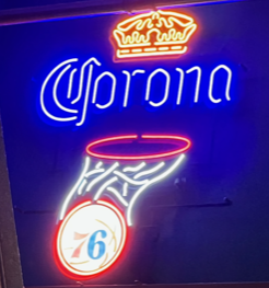 Custom 76ers Corona Beer Basketball Bar Sign Light